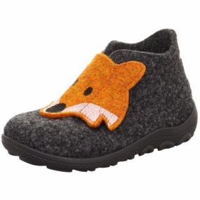 Superfit Grey/Orange Happy Octi Slippers With Warm Lining Cool In Motion Clean Profile