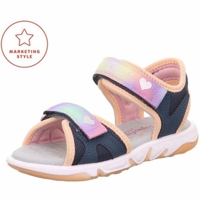 Superfit Pebbles Sandals Blue/Orange Pure Lines