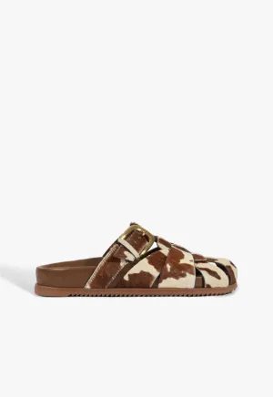 Sydney Calf Hair Clog Streamlined Fit