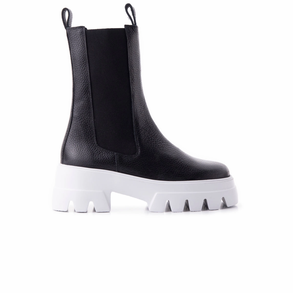 Precision-Fit Tacoma Black Leather/White Sole