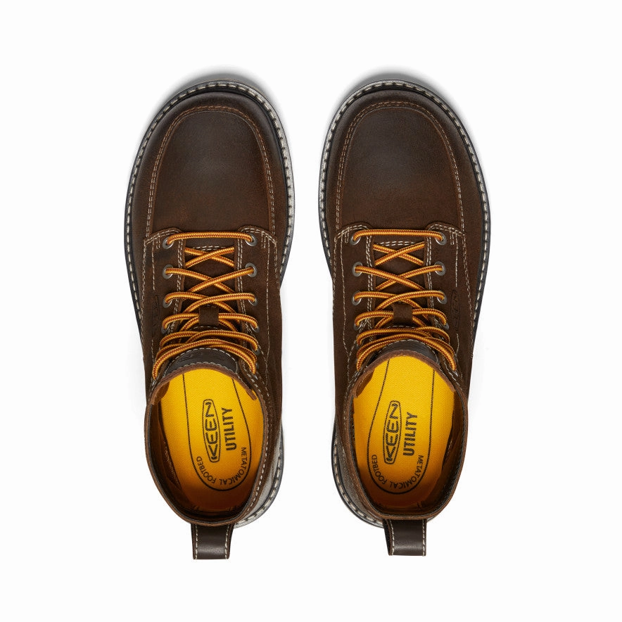 Elevated Basics Movement-Inspired Men'S San Jose 6" Boot (Soft Toe)  |  Coffee Bean/Star White
