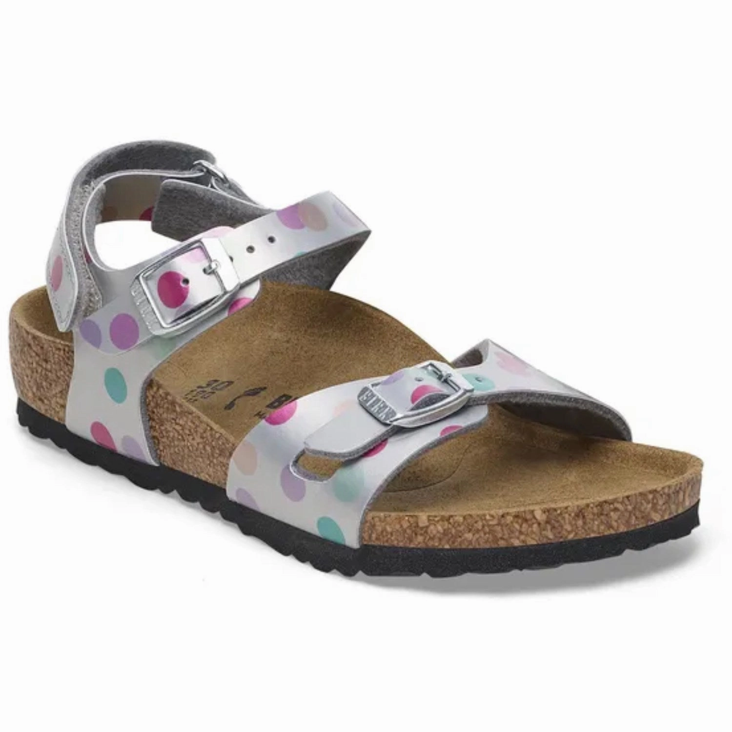 Balanced Design Birkenstock Rio As Kids Bf Elec. Metallic Silverdots