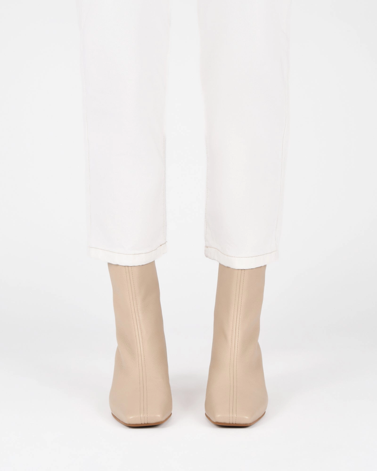Nori Mid Ankle Boots Sand Leather Season-Free Style Fresh Drop