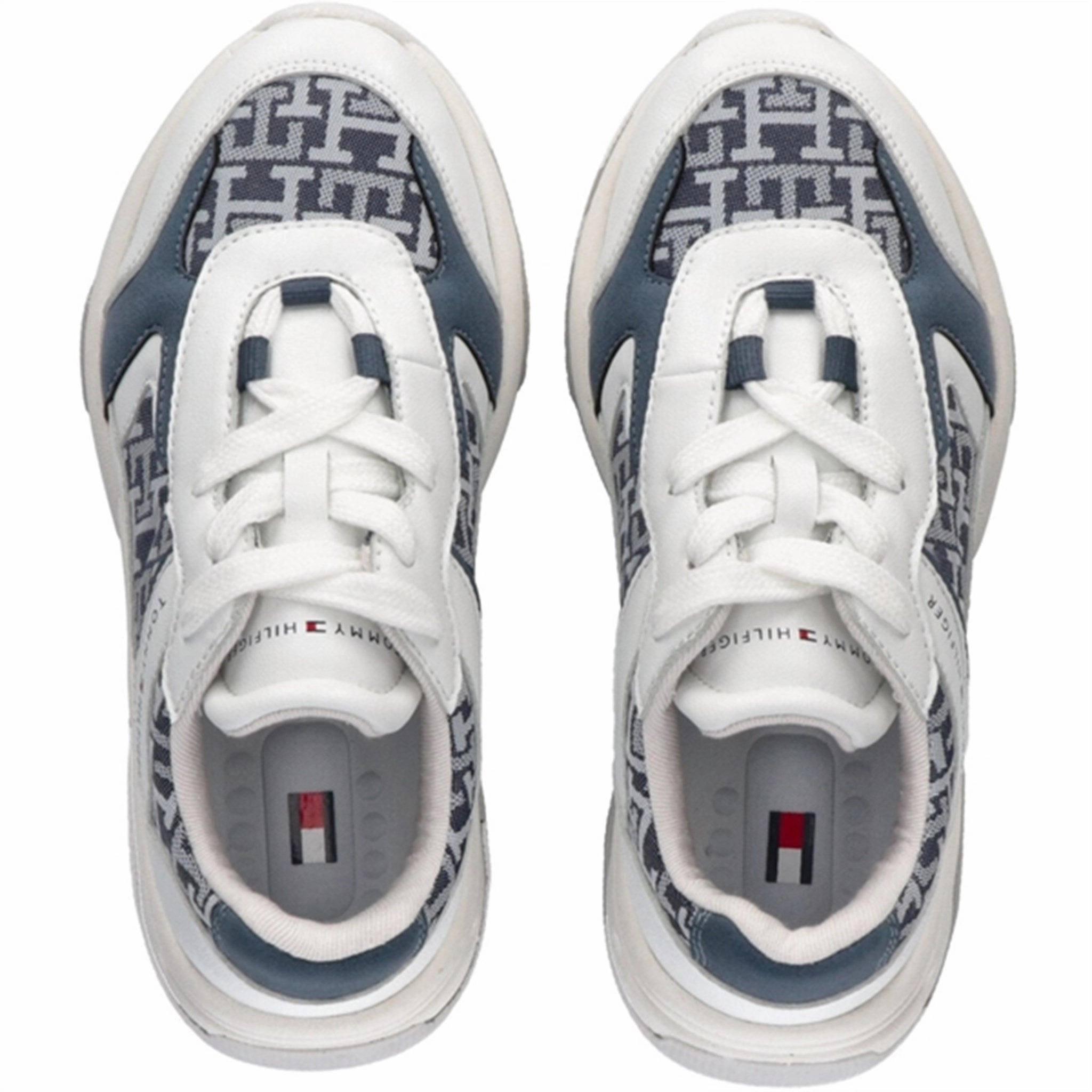 Tommy Hilfiger Low Cut Lace-Up Sneakers White/Denim Modular Function