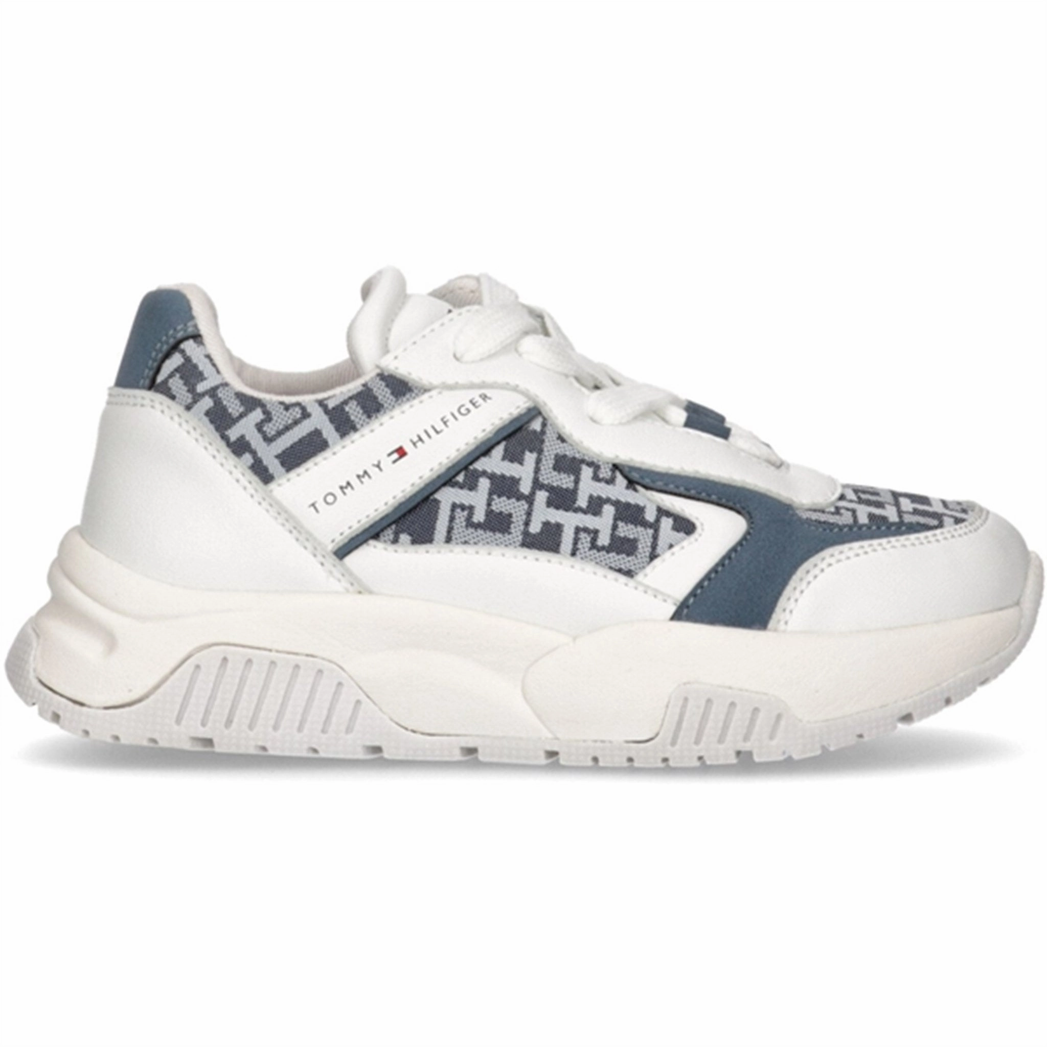 Cool Experience Subtle Performance Tommy Hilfiger Low Cut Lace-Up Sneakers White/Denim