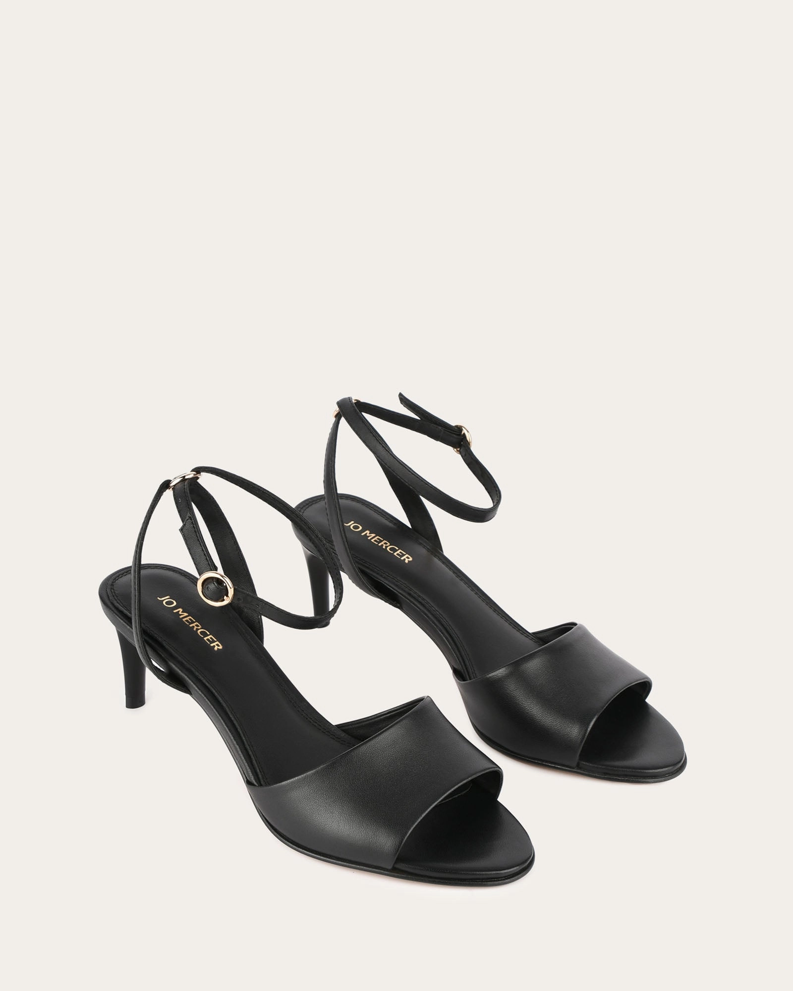 Style Made Easy Style Meets Tech Tanya Mid Heel Sandals Black Leather