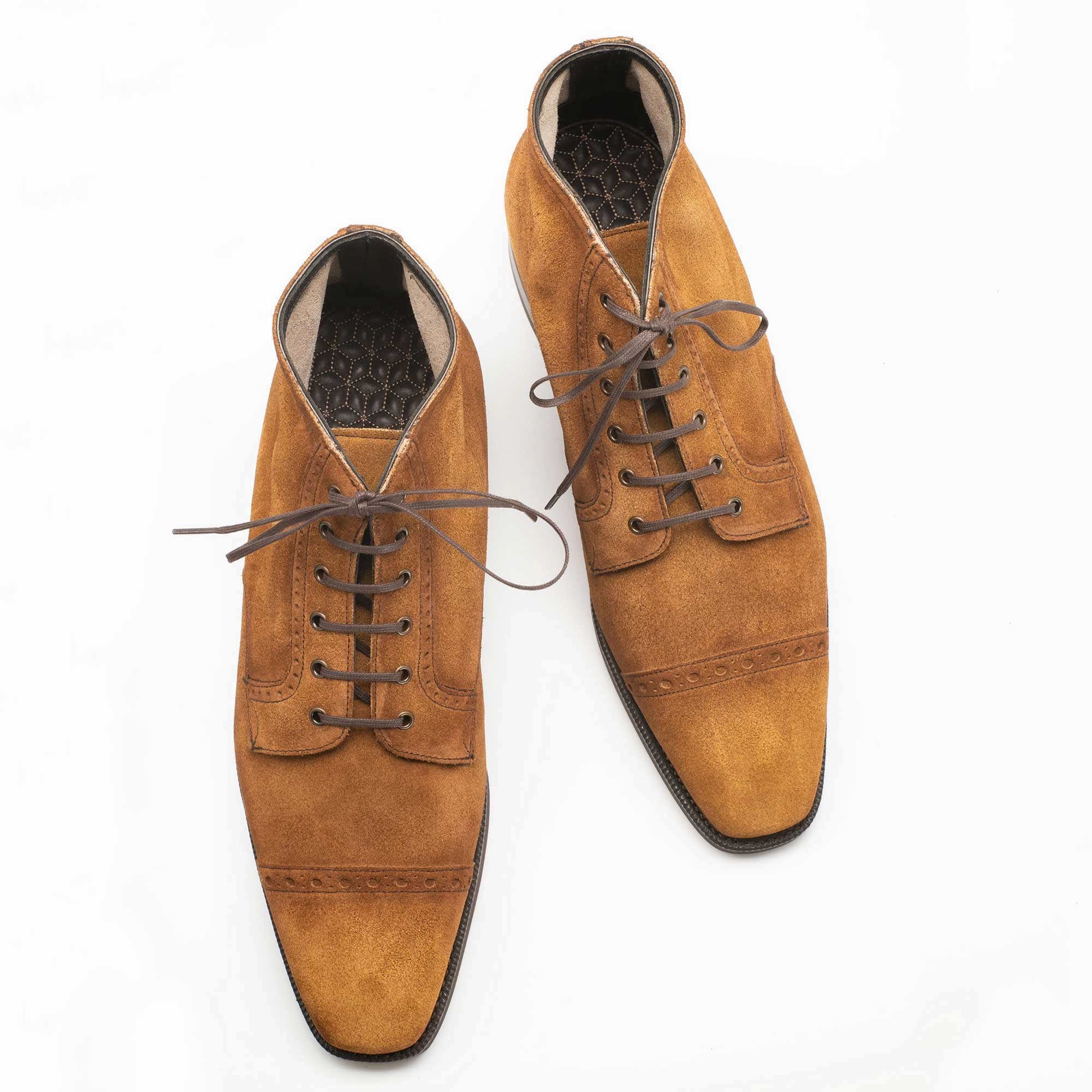 Ease-Forward Fit Shift Gear Tapies Derby Boot Gmto - Golden Maple Handmade Patina