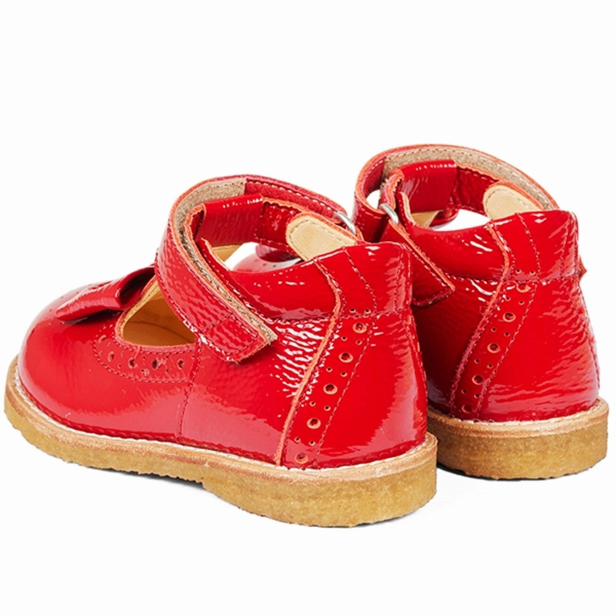 Angulus Mary Janes With Bow Dark Red Core-Level Comfort Ready For Rhythm