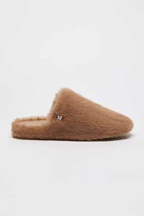 Engineered For Now Teddy Slipper Slide In Camel