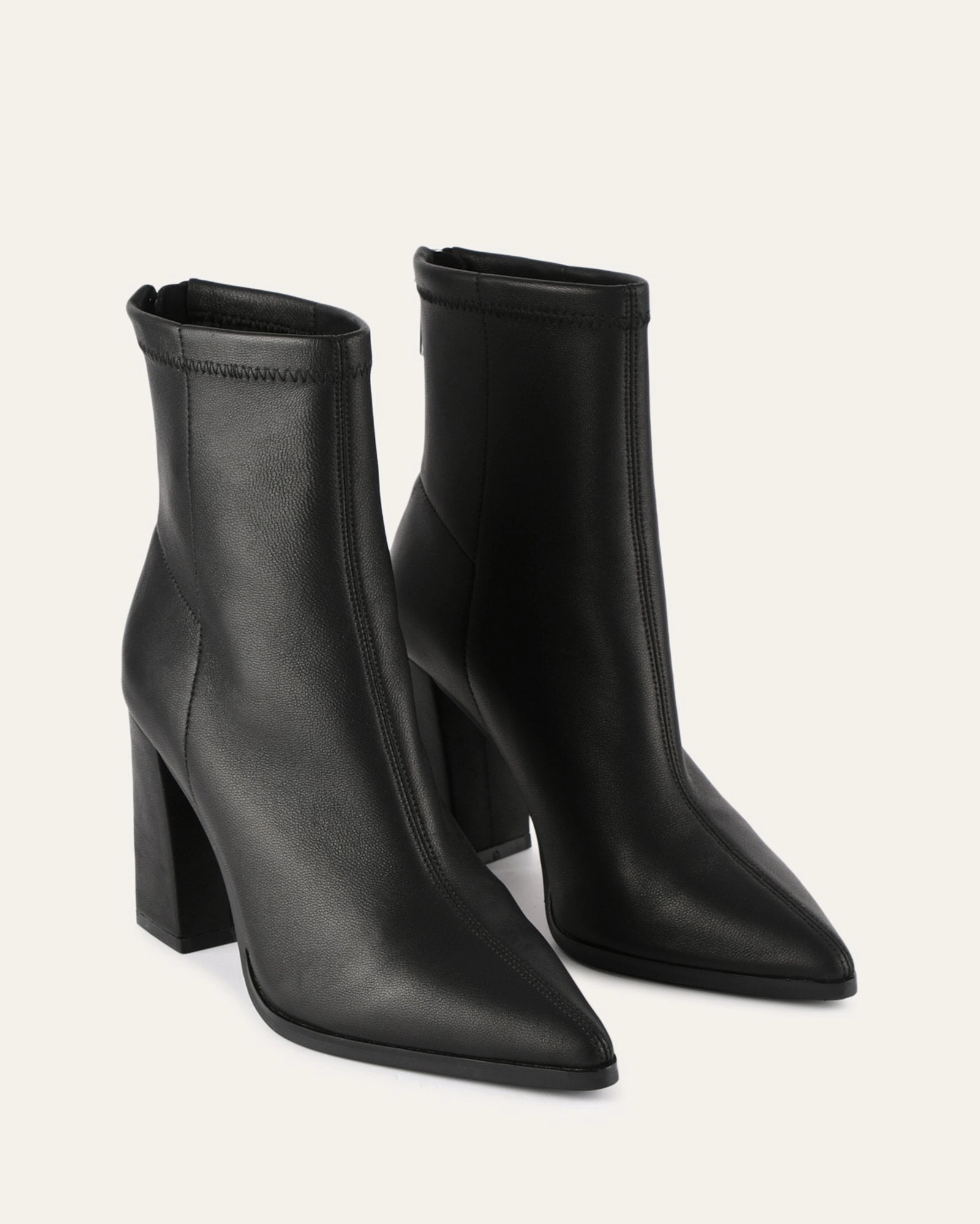 Teo High Ankle Boots Black Leather Elevated Basics Clarity Wear