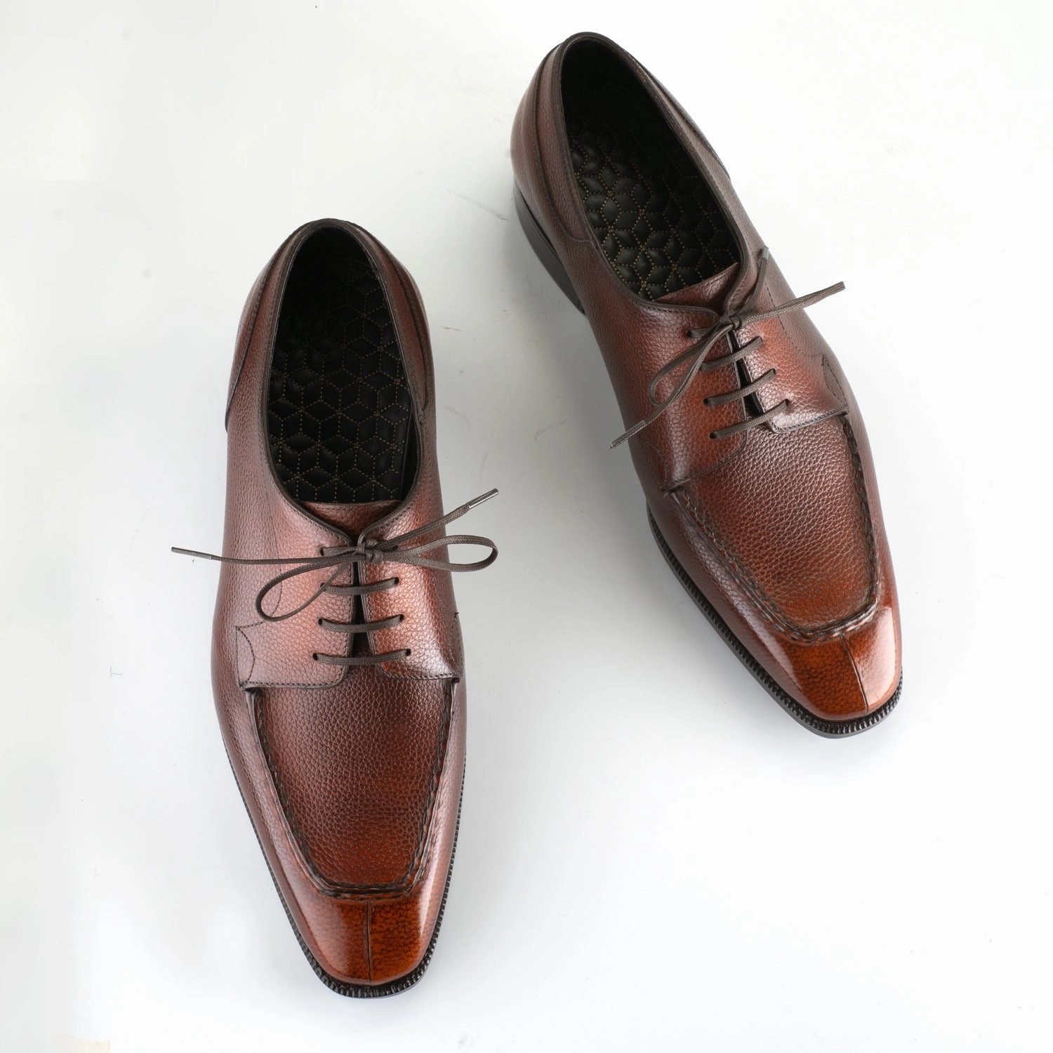 Quiet City Style Tete Moc Toe Derby Mto - Dark Chestnut