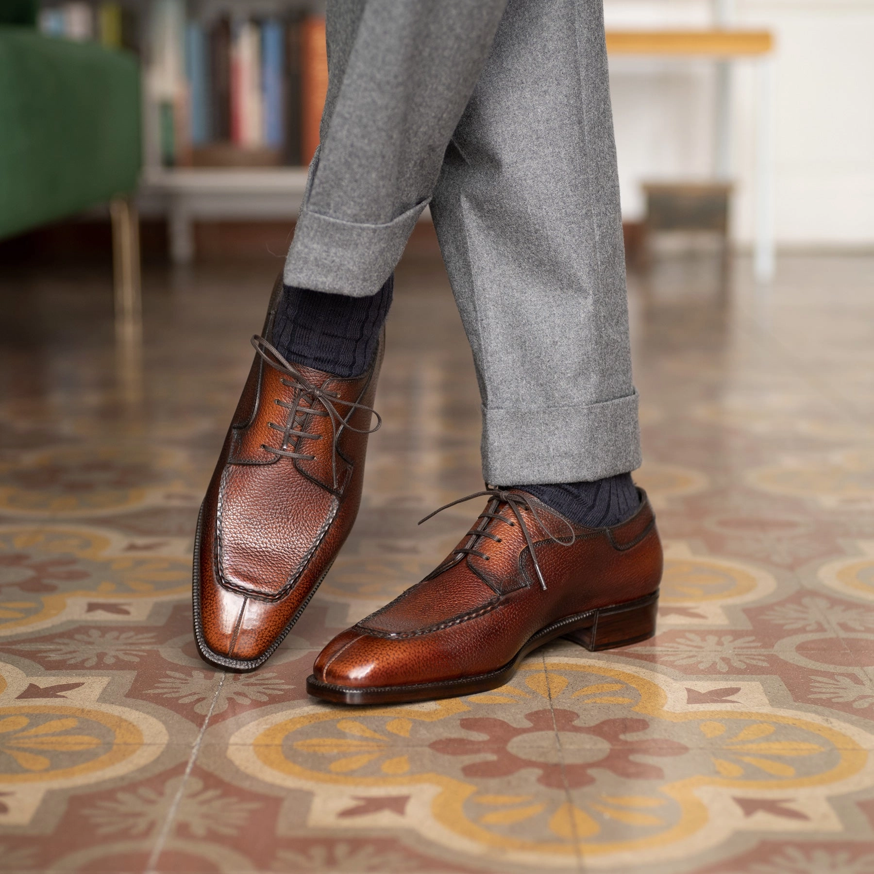 Tete Moc Toe Derby Mto - Dark Chestnut Versatile Mood