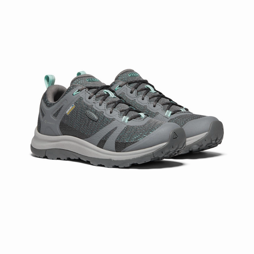 Women'S Terradora Ii Waterproof Hiking Shoe  |  Steel Grey/Ocean Wave Design-First Pure Motion