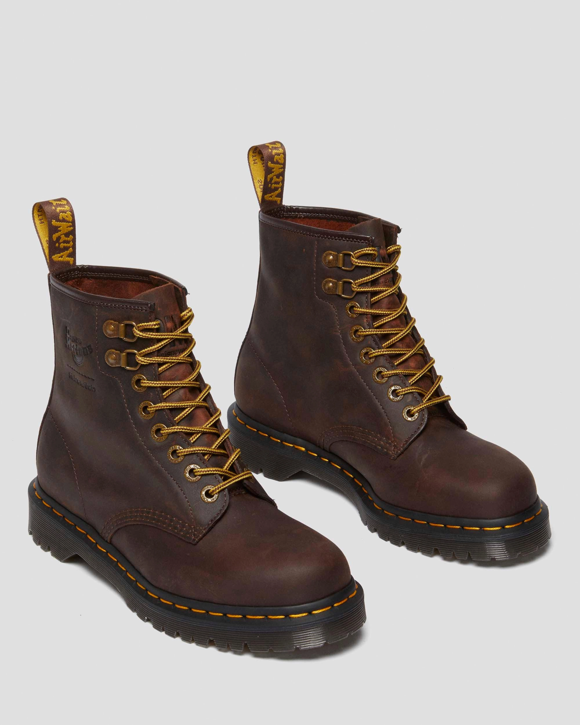 Thisisneverthat 1460 Waxed Full Grain Leather Ankle Boots Cool Utility