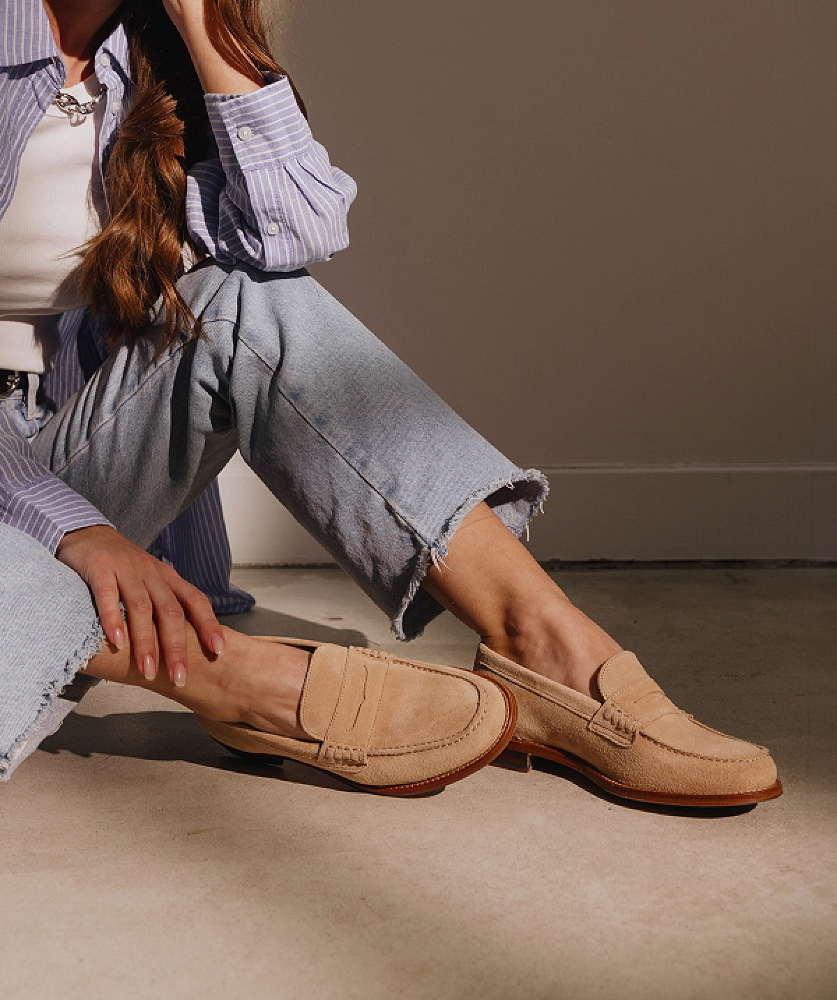 Versatile Drop Unisex Rhythm Tiffany Beige Amber Loafers