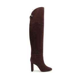 Streamlined Urban Tailored Utility Austine Casual Over The Knee Suede Boot