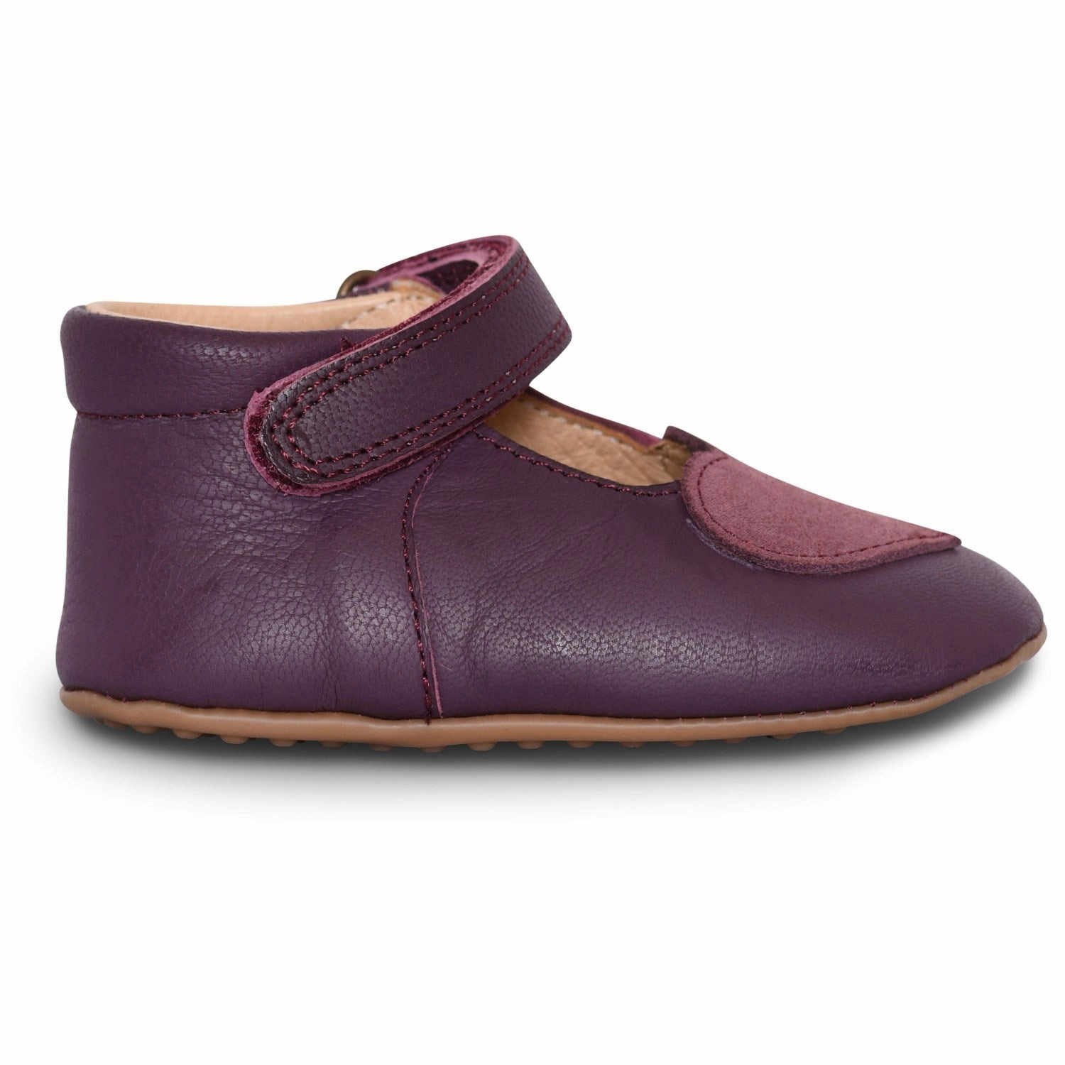 Everyday Function Pom Pom Dark Burgendy Beginner Shoes Ballerina Heart