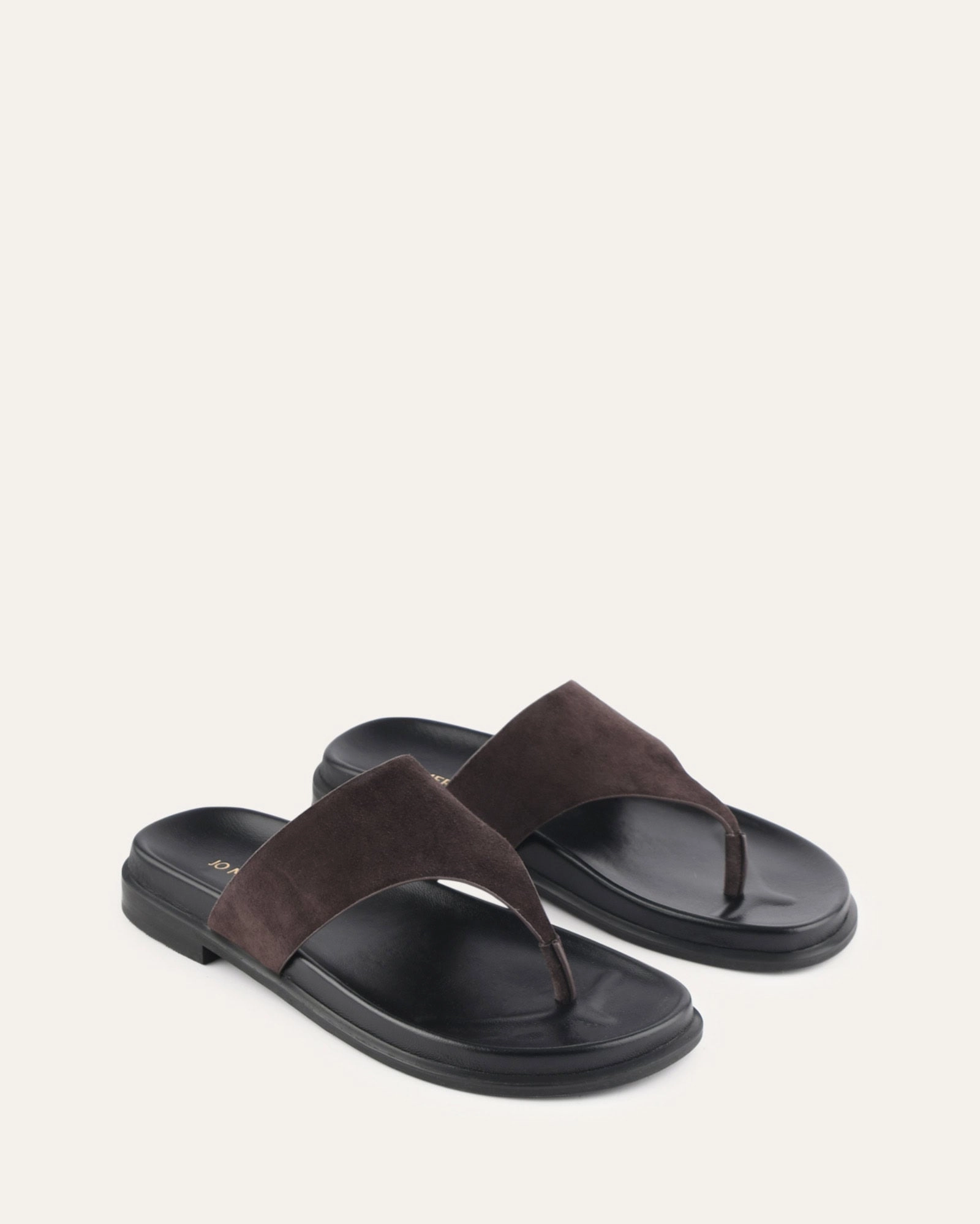 Comfort-Driven New Neutral Toby Flat Sandals Bitter Choc Suede