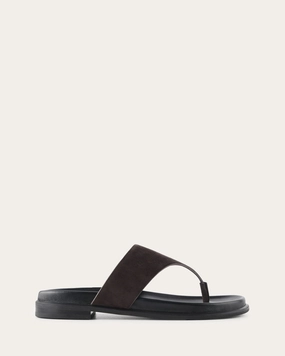 City Ready Coolly Crafted Toby Flat Sandals Bitter Choc Suede