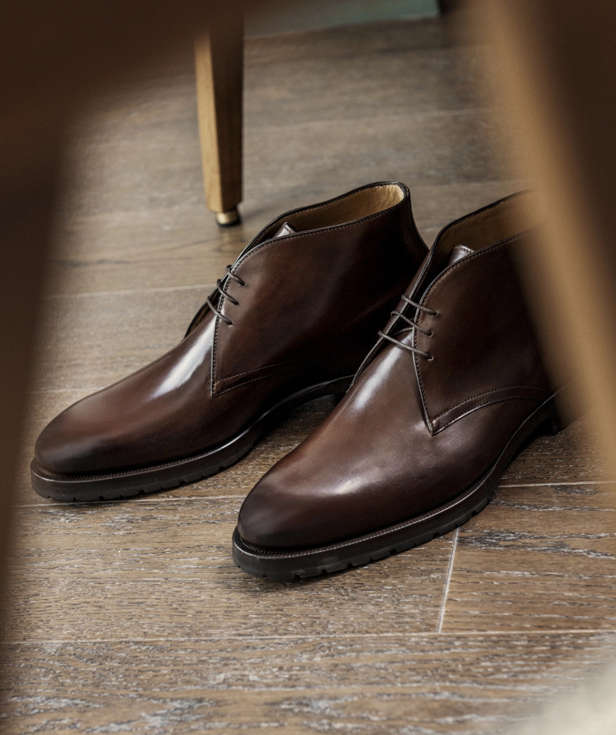 Minimal Movement Tomaso Patinated Brown Ankle Boots