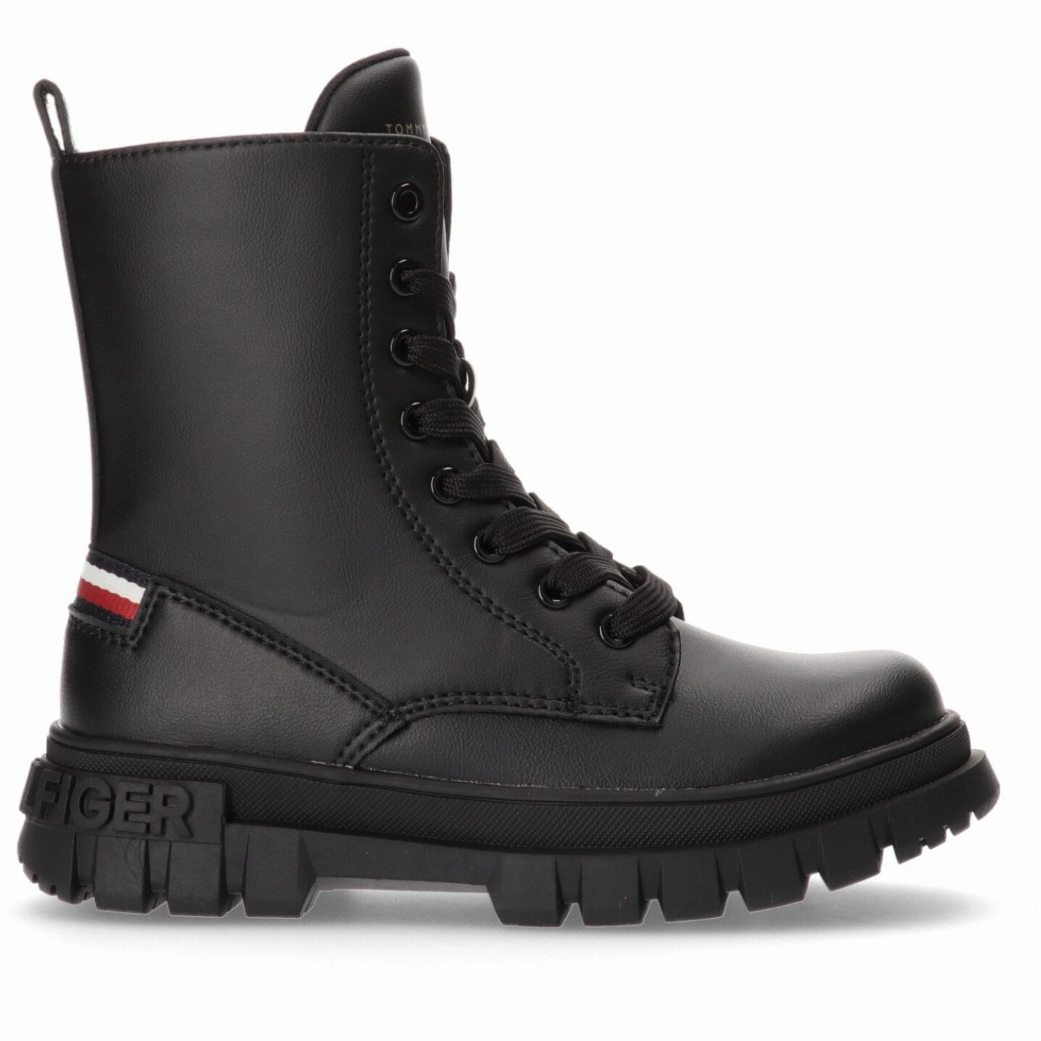 Your Next Layer Tommy Hilfiger Black Lace-Up Bootie