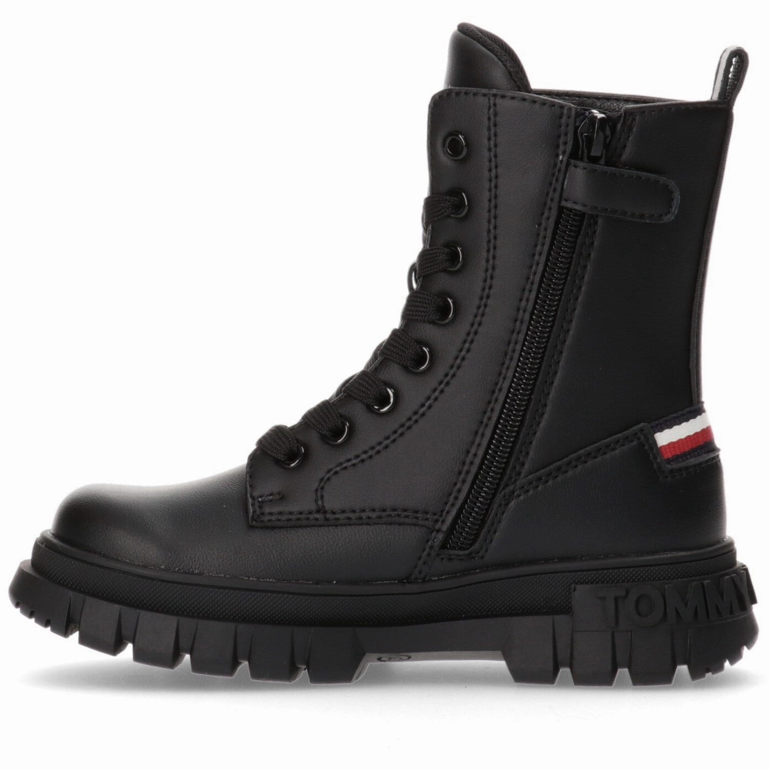 Tommy Hilfiger Black Lace-Up Bootie Motion-Wear Daily Motion-Driven Wear