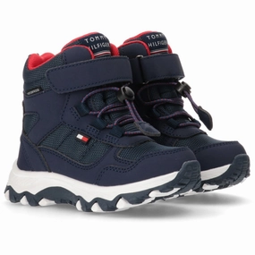 Coolly Crafted Style To Evolve Tommy Hilfiger Blue Fur Boot