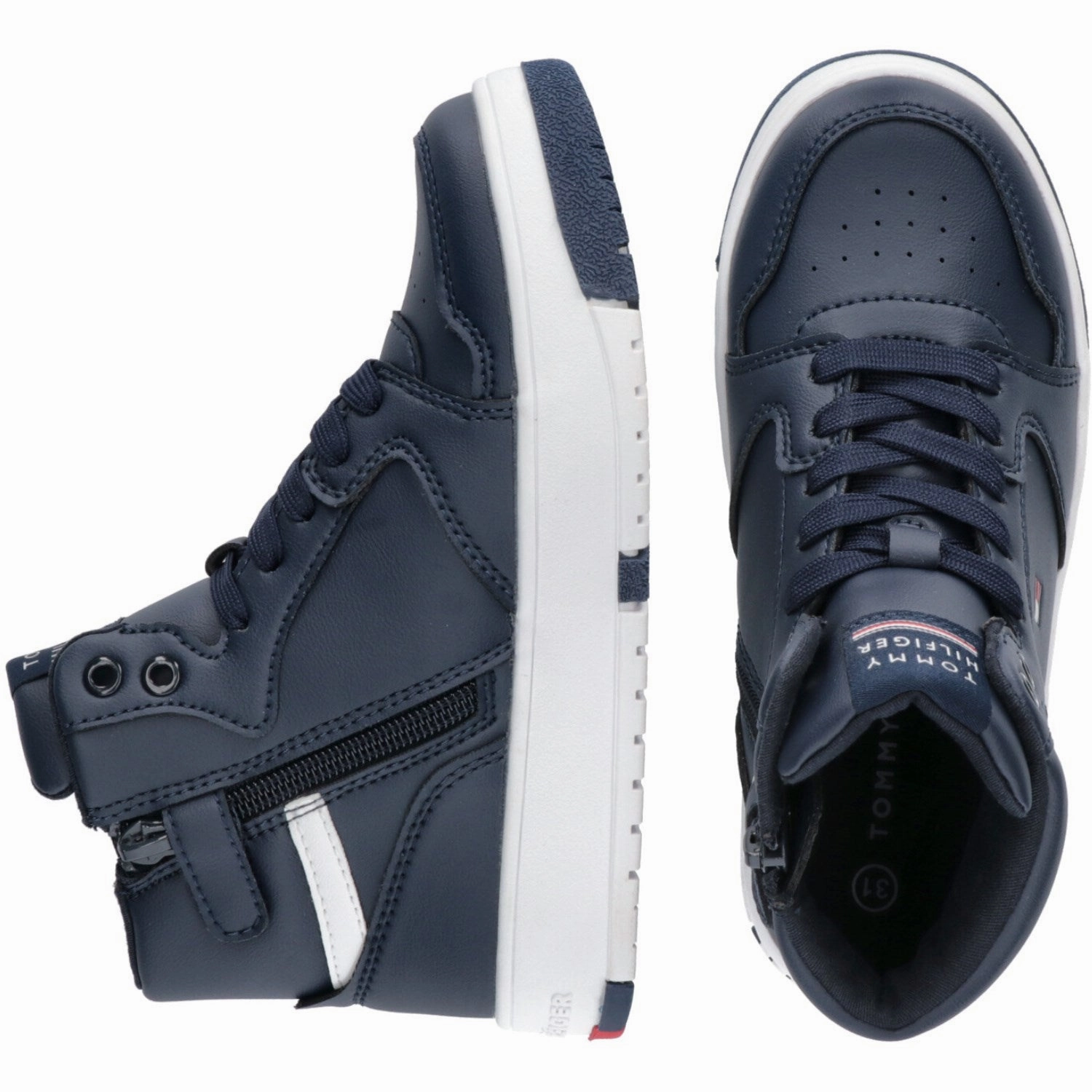 Tech-Forward Fit Daily-Ready Tommy Hilfiger Blue Mid Cutlace-Up Sneaker
