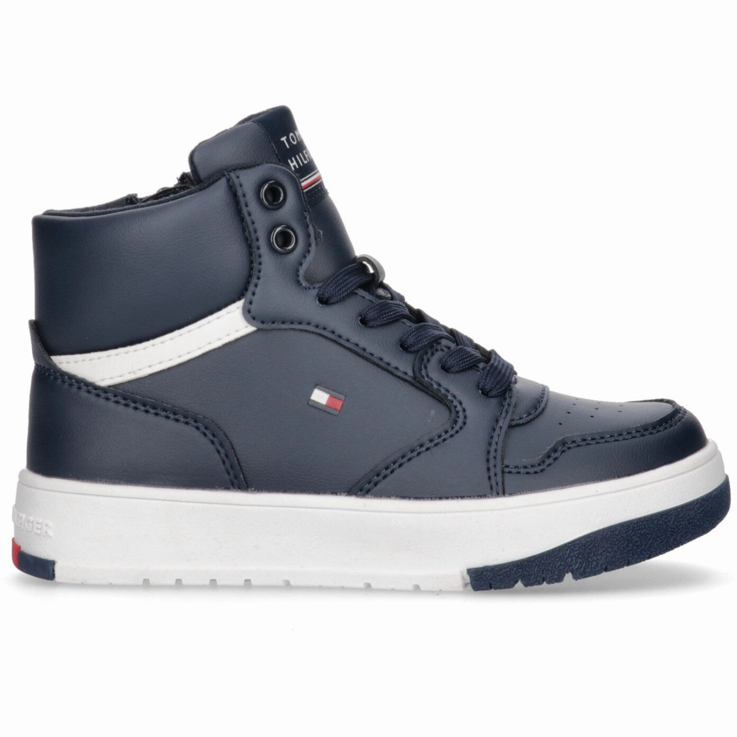 Simplicity Rules Essentials, Redesigned Tommy Hilfiger Blue Mid Cutlace-Up Sneaker