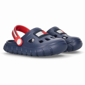 Tommy Hilfiger Comfy Sandal Blue/Red Motion-Minded Built For Motion