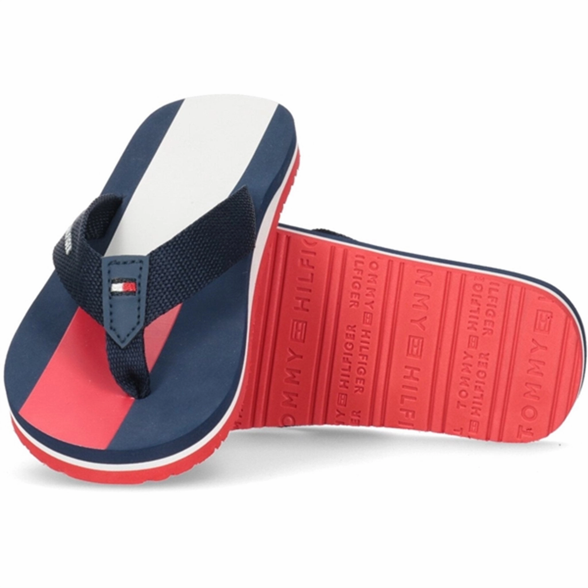 Tommy Hilfiger Flag Flip Flop Blue Sleek Vibes Clean Profile