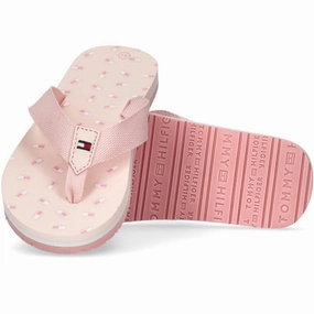 Hybrid Aesthetic Tommy Hilfiger Flag Flip Flop Pink