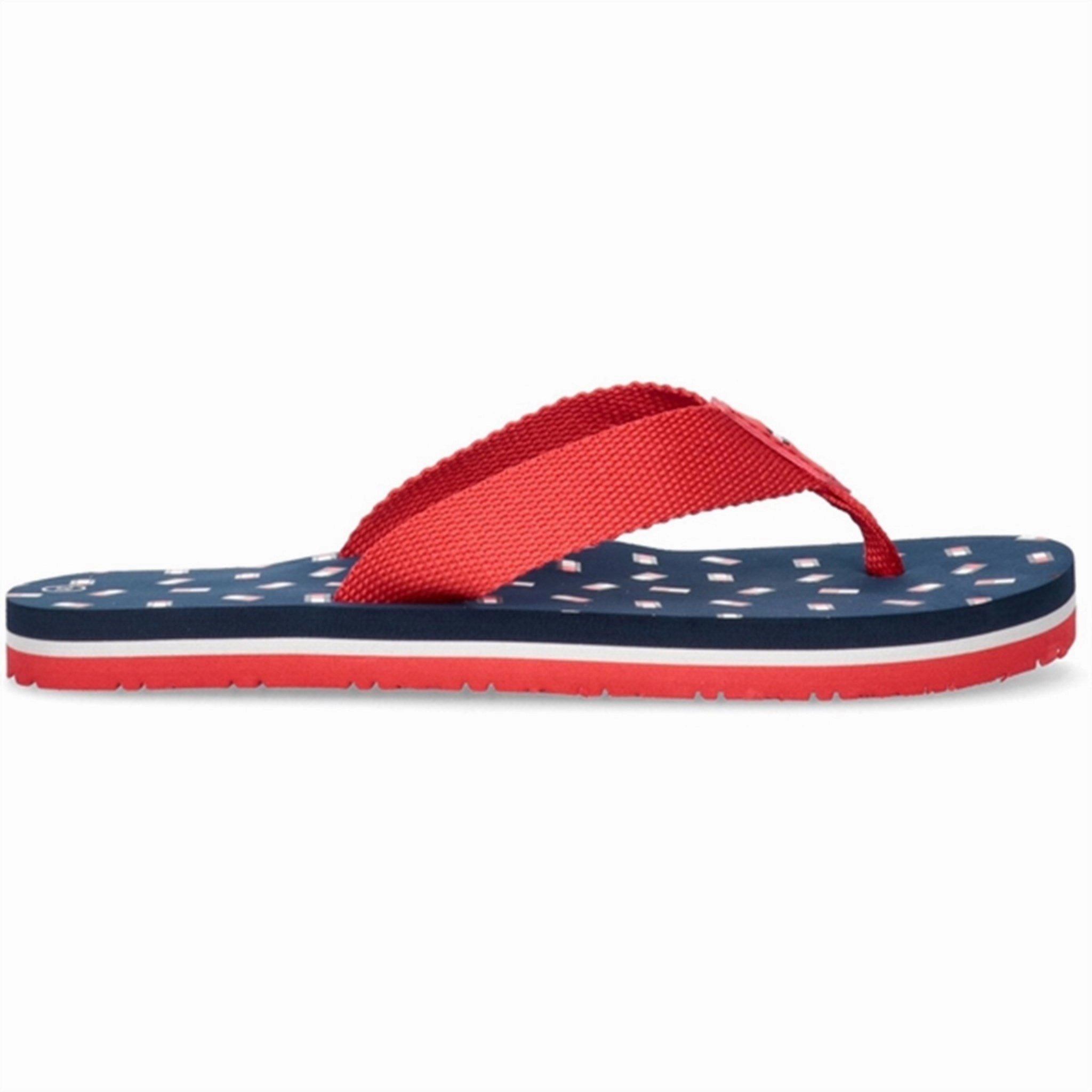 City-Ready Wear Quiet Impact Tommy Hilfiger Flag Flip Flop Red/Blue