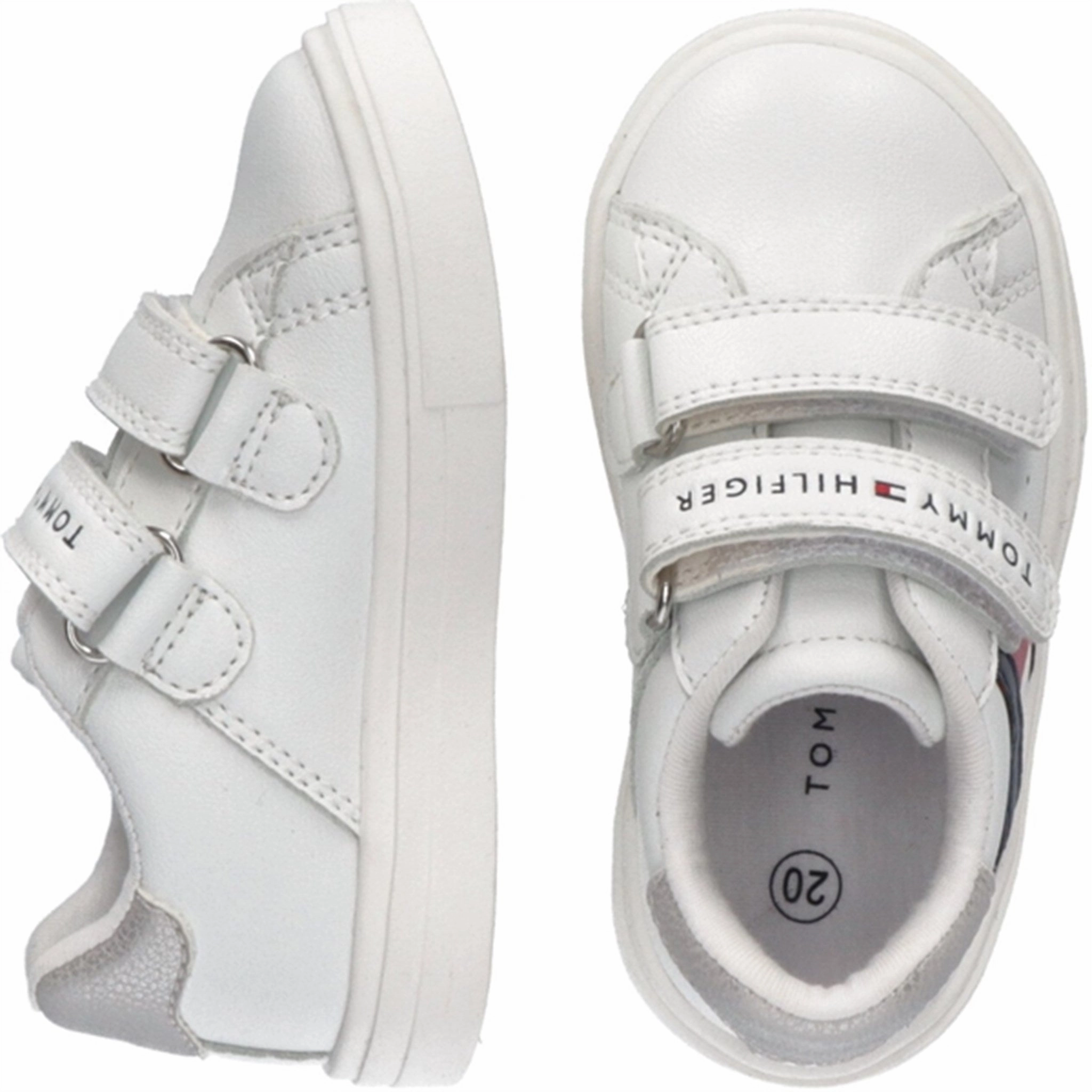 Fluid Profile Core To Explore Tommy Hilfiger Flag Low Cut Velcro Sneakers White/Silver