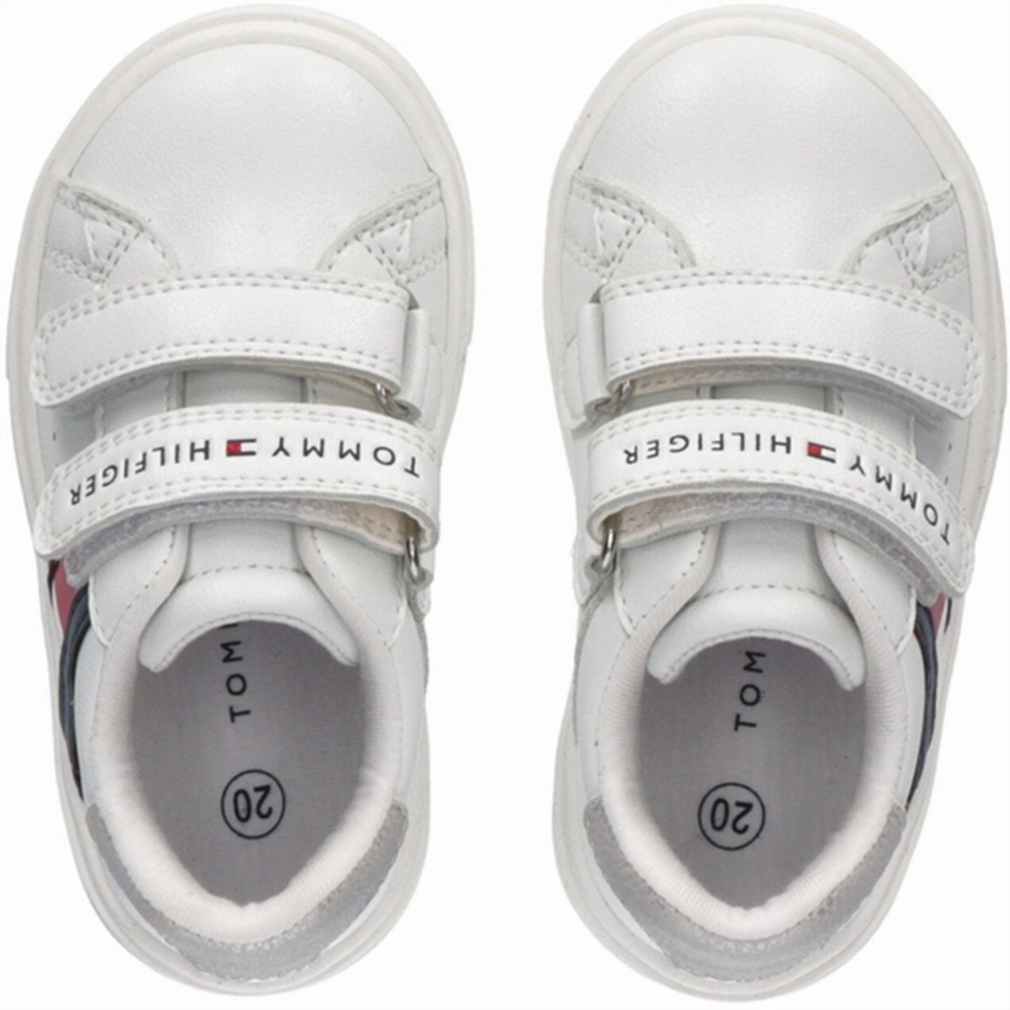 Beyond The Basics Tommy Hilfiger Flag Low Cut Velcro Sneakers White/Silver
