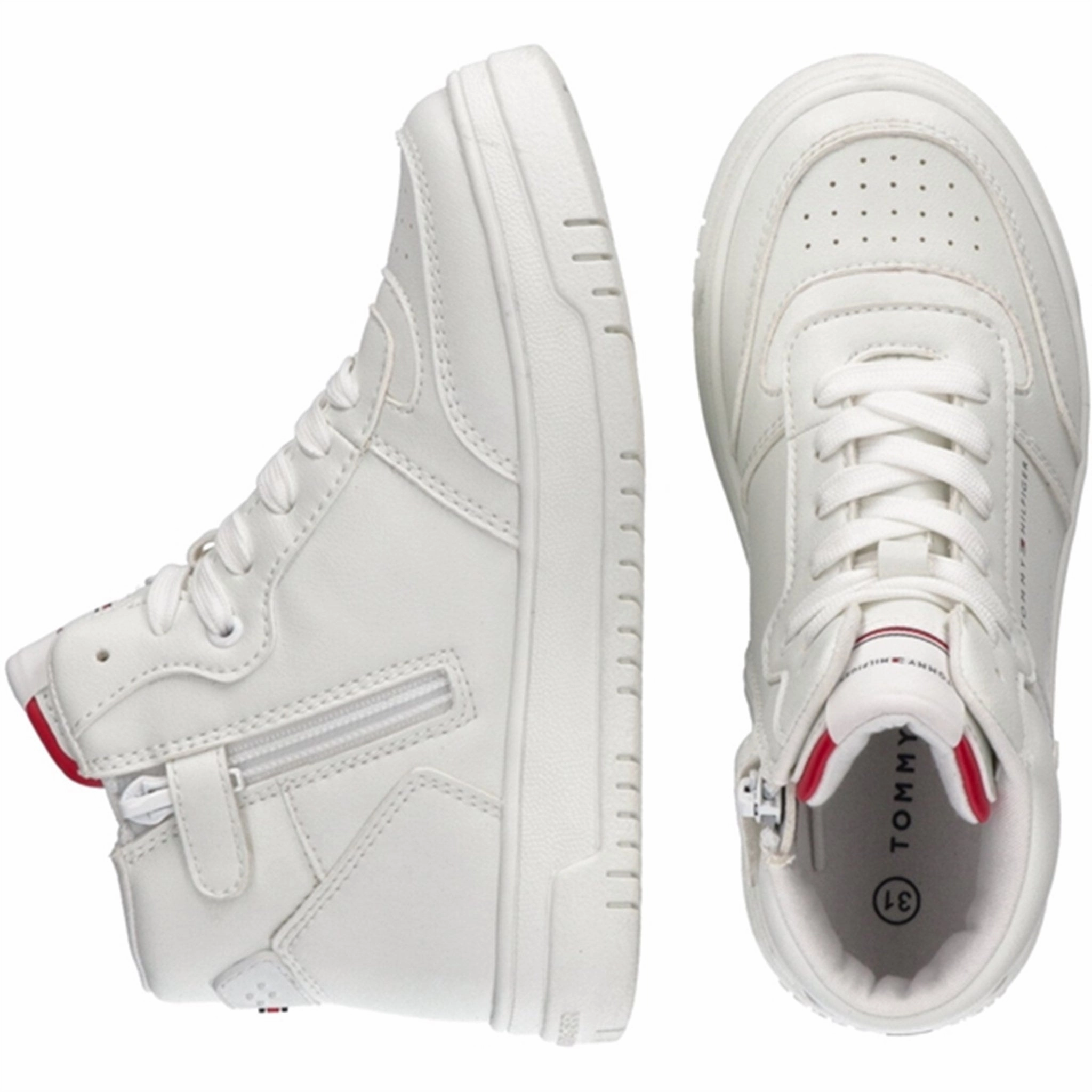 Crafted For Presence Cool Rhythm Tommy Hilfiger High Top Lace-Up Sneaker Off White