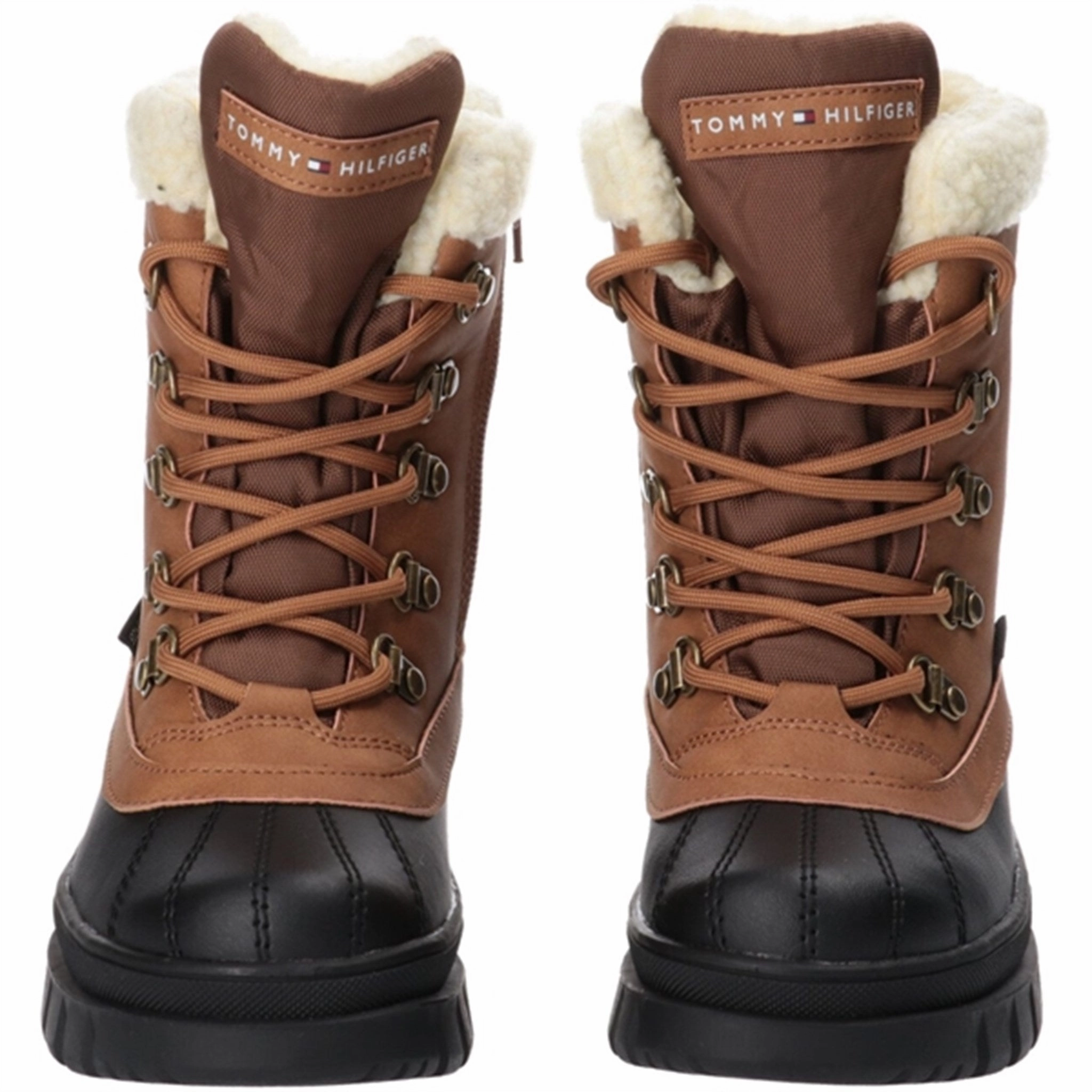 Fluid Design Function-Refined Tommy Hilfiger Lace-Up Bootie Cognac