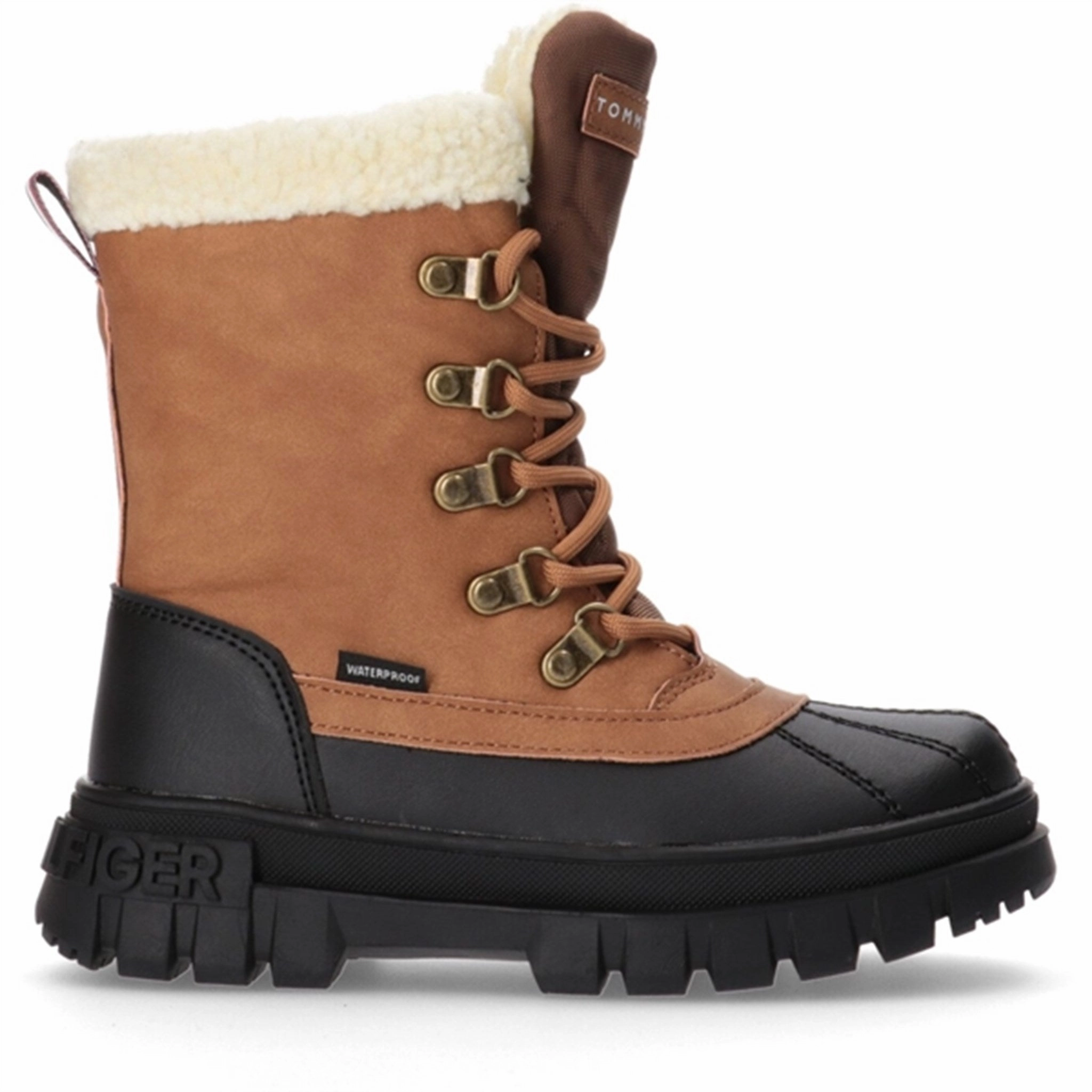 Tommy Hilfiger Lace-Up Bootie Cognac Refined Versatility