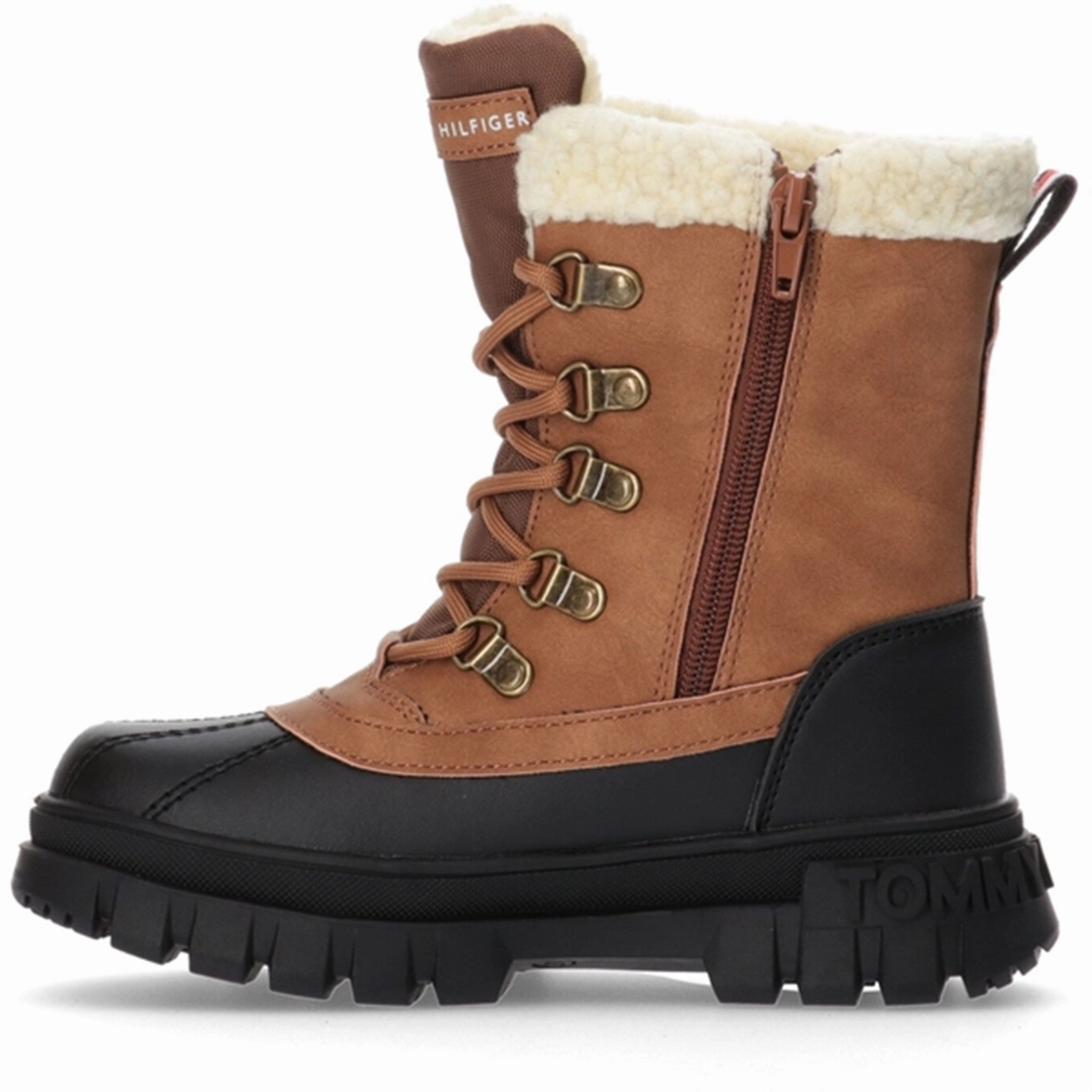 Tommy Hilfiger Lace-Up Bootie Cognac Premium Layers Refined To Move