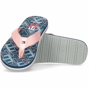 Your Core Layer Motion Elements Tommy Hilfiger Logo Flip Flop Blue/Pink