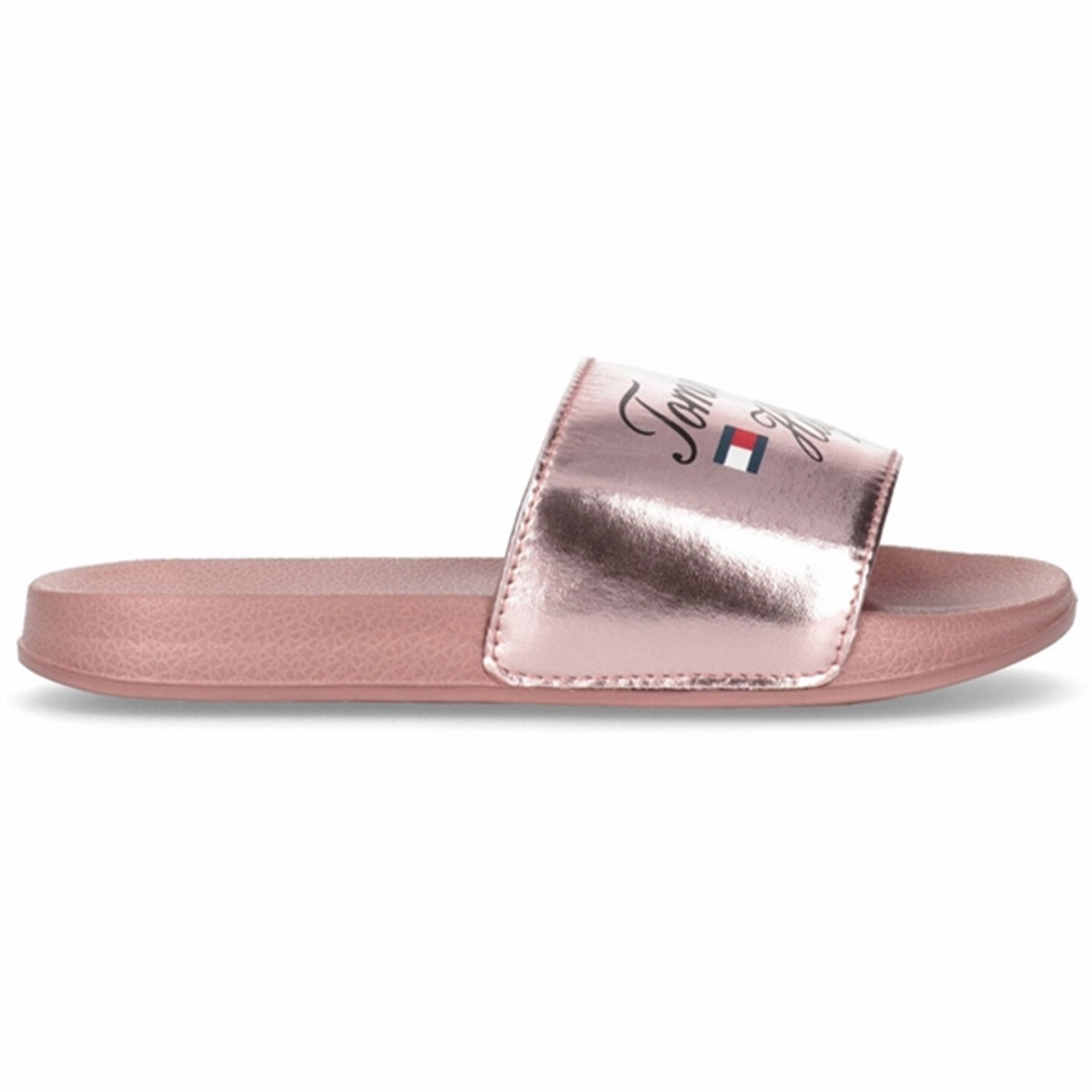 Layer Smart Tommy Hilfiger Logo Pool Slide Rose Gold