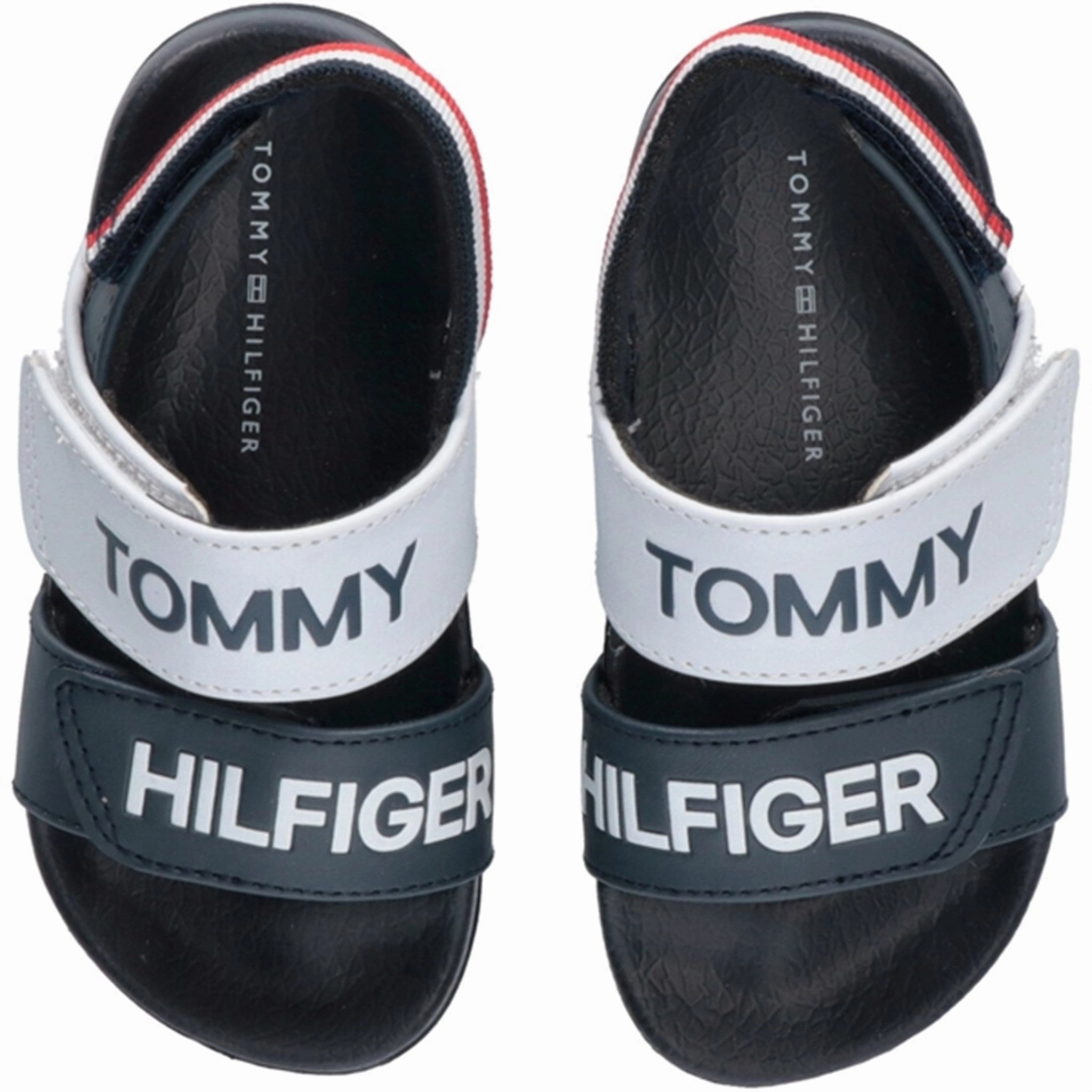 Tommy Hilfiger Logo Velcro Sandal Blue/White/Red Precision Layers Function-Refined