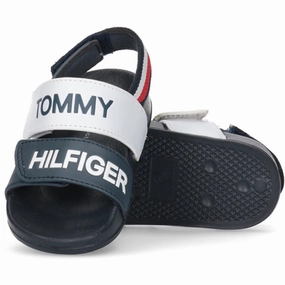 Instant Outfit Layered Motion Tommy Hilfiger Logo Velcro Sandal Blue/White/Red
