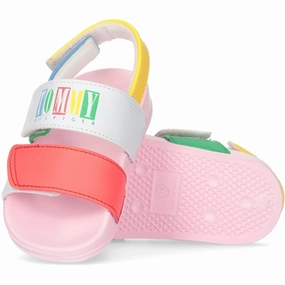 Tommy Hilfiger Logo Velcro Sandal White/Multi Living Wear