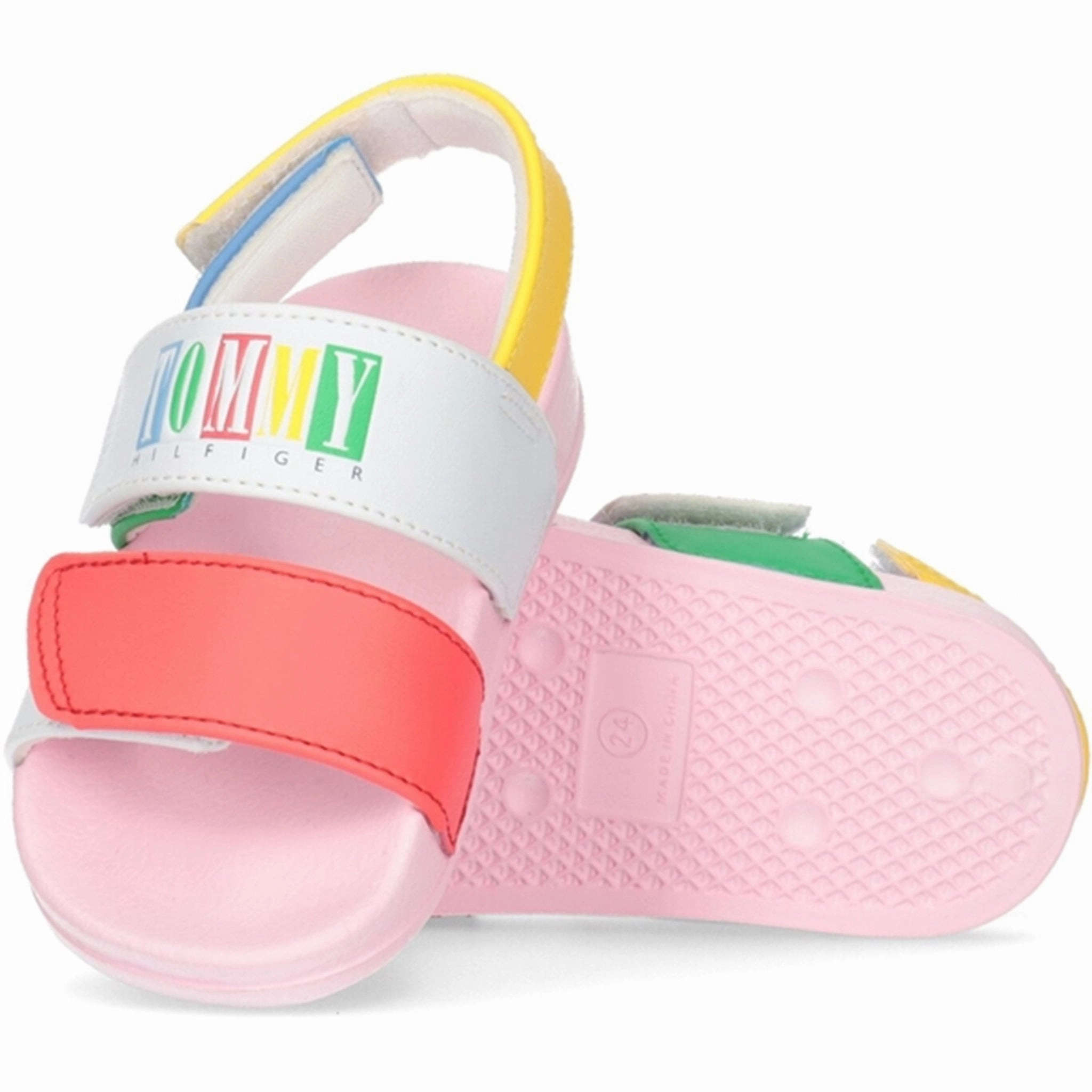 Tommy Hilfiger Logo Velcro Sandal White/Multi Living Wear