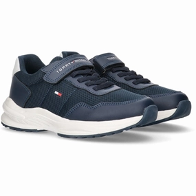 Form-Light Fit Made To Flex Tommy Hilfiger Low Cut Lace-Up Velcro Sneaker Blue