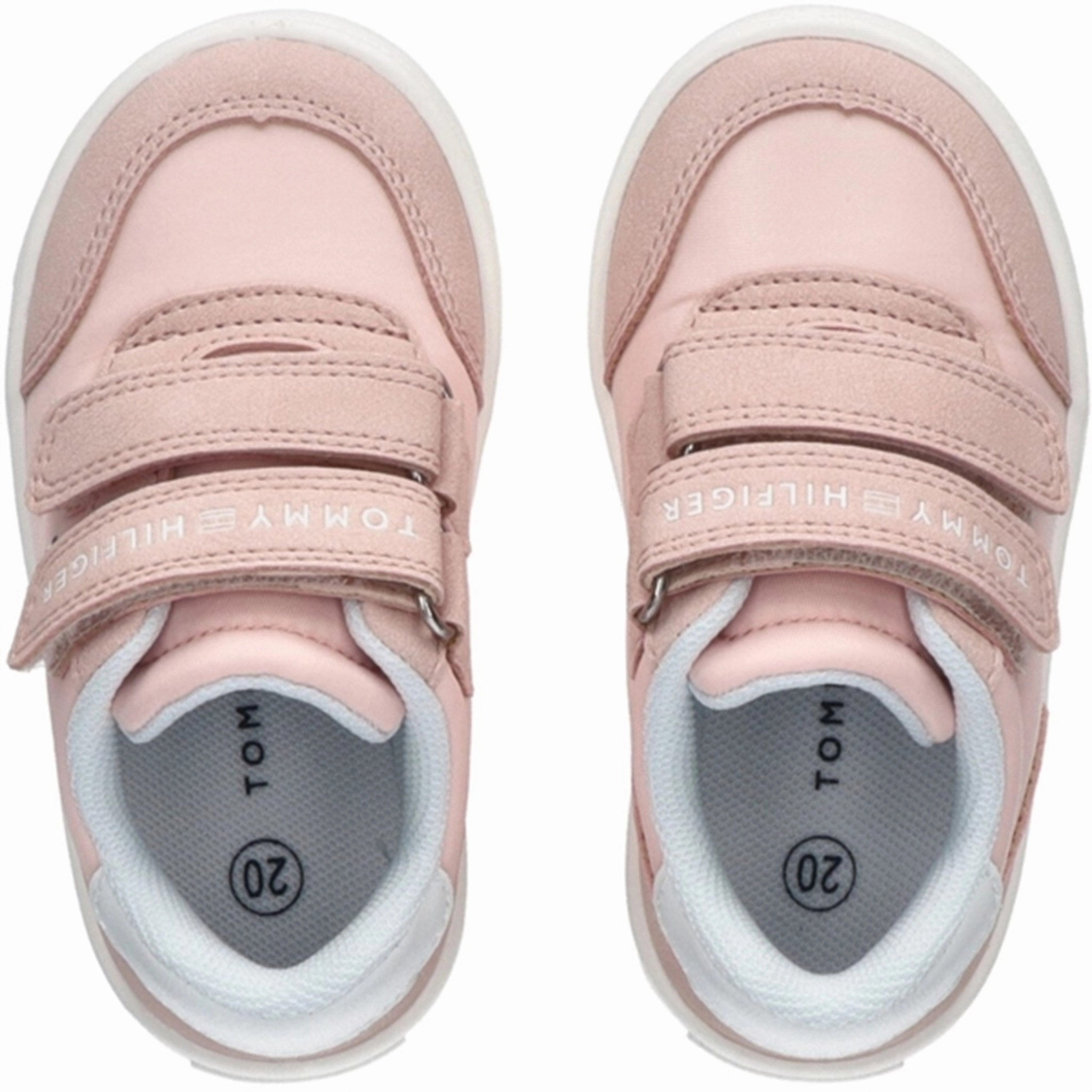 Understated Cool All-Weather Vibe Tommy Hilfiger Low Cut Velcro Sneaker Pink/White