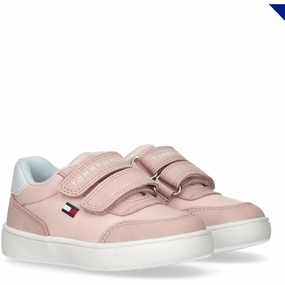 Effortless Utility Made To Flex Tommy Hilfiger Low Cut Velcro Sneaker Pink/White