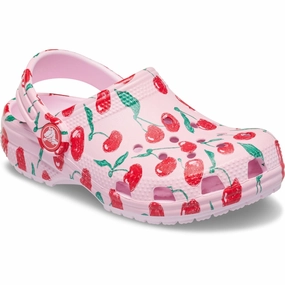 Cool And Essential Crocs Pink Milk Classic Fresh Fruits Clog