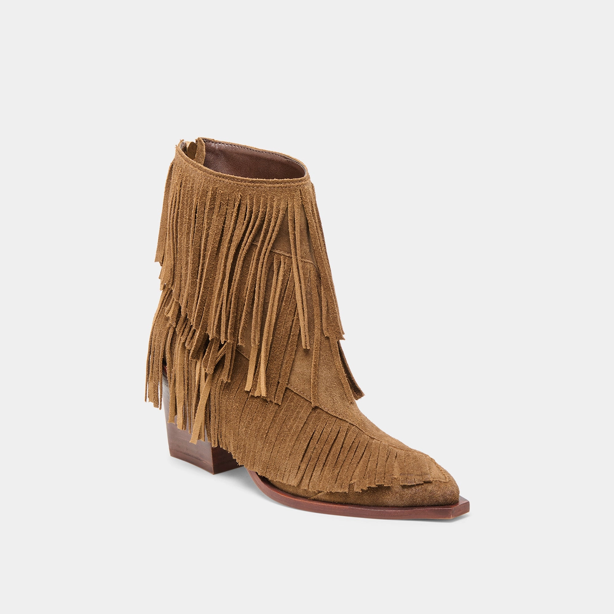 Driven By Comfort Understated Cool Torey Booties Chestnut Suede